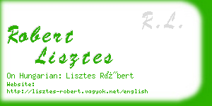 robert lisztes business card